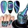 MIZHSE Chameleon 9D Cat Eye Gel Polish 10ml, Holographic Galaxy Cateye Magnetic Nail Polish Gel, Magic Chameleon Home Salon Manicure Set Valentine's Day with Magnet Stick for Ladies(005)