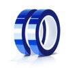 MEBMIK 2 Rolls 10mm x16m(52FT) Blue Heat Tape High Temperature Heat Resistant Tape Heat Transfer Tape for Heat Sublimation Press Vinyl,No Residue