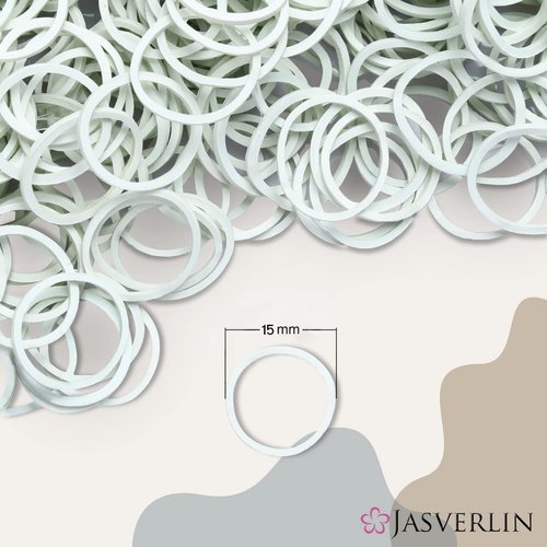 JASVRELIN Small White Rubber Bands for Hair, Tiny Mini Toddler Hair Ties Elastic RubberBands Ponytail Holder Scrunchies for Girls Baby Women 1/2 inch 1000pcs