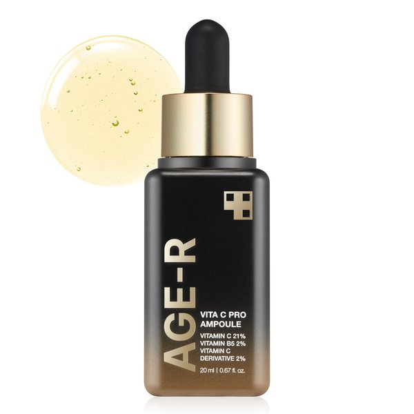 Medicube Age-R Vita C Pro Ampoule -Vitamin C Serum for Pigmentation, Uneven Skin Tone, and Hydration - Boost Absorption and Radiance by up to 780% with Age-R Booster Pro