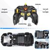 Getatoy Remote Control Car Transformer Toys for Boy 4-6 Years Old: One-Button Transforming Police Car with LED Light & 360° Rotation Drifting 2.4 Ghz Robot RC Car Christmas Birthday Gift Idea for Kids