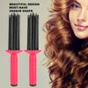 Fluffy Hair Comb Hair Curler Hair Fluffy Curling Roll Comb Anti‑slip Curling Wand Hairstyling Tools,2pcs Pin Curl Tool Roll And Go Hair Tool Hair Root Fluffy Comb for Women Ladies(17 Comb Teeth)