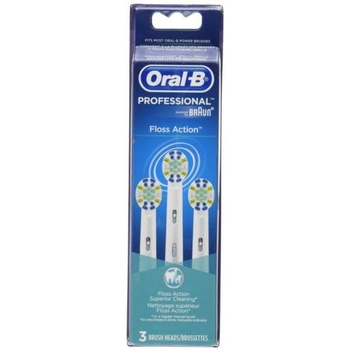 Oral-B Professional Floss Action Replacement Brush Head 3 Count