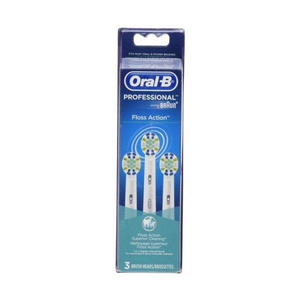Oral-B Professional Floss Action Replacement Brush Head 3 Count