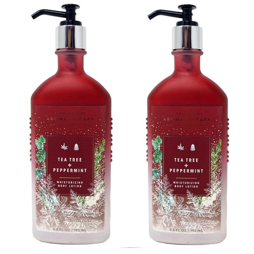 Bath & Body Works Aromatherapy Tea Tree and Peppermint Body Lotion , 6.5 Fl Oz / 192ML , Pack of 2