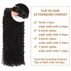 Curly Clip in Hair Extensions Real Human Hair 100% Brazilian Virgin Human Hair 8Pcs with 18clips Double Weft 3C 4A Kinky Curly Human Hair Extensions (22 inch, 120g, Natural Black)
