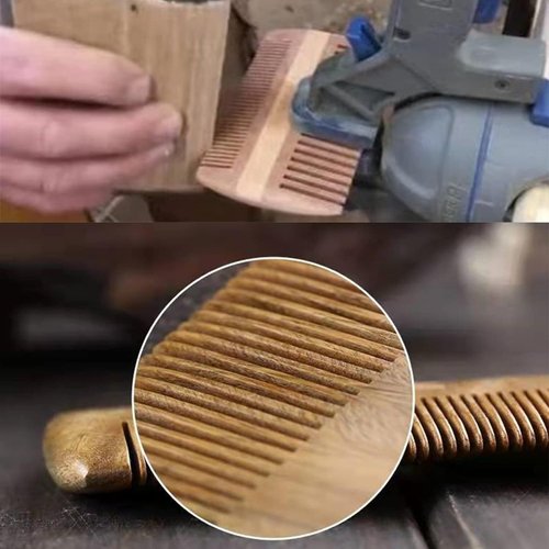 Generic 1 Pack Neem Wood Hair Comb, Eco-Friendly Anti-Dandruff Handcrafted(Lice), Versatile for Curly and Wet Hair for Men and Women, 12 CM, Brown