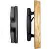 ALLYWASAI Patio Sliding Door Handle Set, Perfect Replacement Mortise Style Wood Handle Set Fits Door Thickness from 1-1/2" to 1-3/4", 3-15/16" Screw Hole Spacing, Non-Keyed, Black
