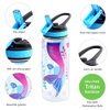 HomTune Cute Water Bottle with Straw for School Kids Girls, BPA FREE Tritan & Leak Proof & Easy Clean & Carry Handle, 23oz/ 680ml - Mermaid