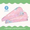 Turbie Twist Microfiber Hair Towel Wrap - The Original Quick Dry, Anti-Frizz Turban Towel for Thick, Long, and Curly Hair - Bathroom Essential for Women, Men, and Kids - Mermaid - 2 Pack