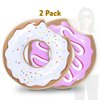 Donut Pool Float, Inflatable Donut of 33 Inches for Party (Strawberry or Chocolate), Pool or Beach Toy for Kids (Donut Float 2Pack)