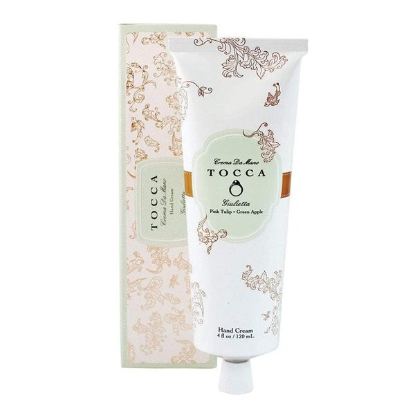 Tocca Crema de Mano Luxe, Giulietta Hand Cream, 4 oz - Pink Tulips, Green Apple, Vanilla Orchid - Moisturizing, Quick Absorbing