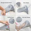 GH Upgraded Robust Grip Shower Foot Rest for Shaving Leg Non Slip Powerful Suction Cup Shower Shaving Foot Rest Portable Shower Step Shower Stool for Inside Shower Shaving Leg Aid -Gray