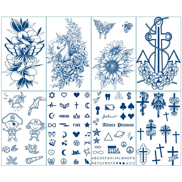 Aresvns Semi-Permanent Tattoos for Women & Girls, Realistic Temporary Tattoo Waterproof & Long-Lasting, 2 Weeks Fake Tattoo Stickers Christmas Gift