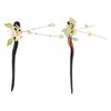 Chinese Traditional Flower Hair Sticks,Wooden Hairpin Hairstyle Design Tool Hairpin Tassel Pearl Osmanthus Cheongsam Flower Headwear