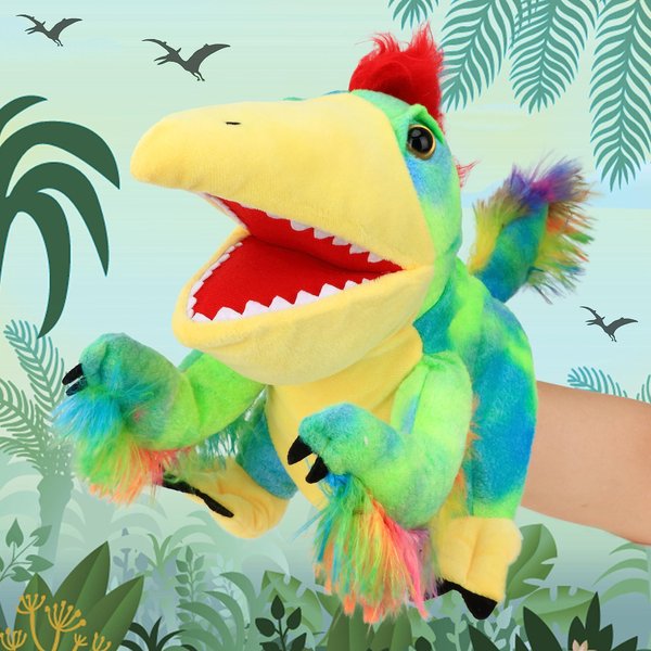 Cuteoy Plush Giraffe Hand Puppet Stuffed Animal Toy Open Movable Mouth Creative Role Play Storytelling Plushies Gifts for Kids Toddlers Birthday Christmas