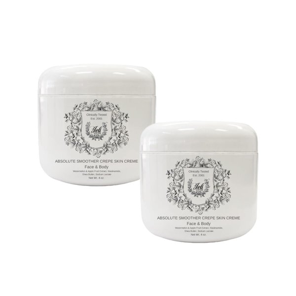Joli Absolute Smoother Crepe Skin Crème - Anti aging cream for Body, Moisturizer with Formula of Niacinamide, Shea Butter & Sodium Lactate to Treat Crepe - 4oz | Pack of 2