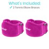 Vive Tennis Elbow Brace for Men & Women 2 Pack - Tendonitis Elbow Brace for Bursitis, Golfers Elbow, Medial Epicondylitis, Arthritis & Pain Relief - Arm Support Band, Adjustable Forearm Pain Relief