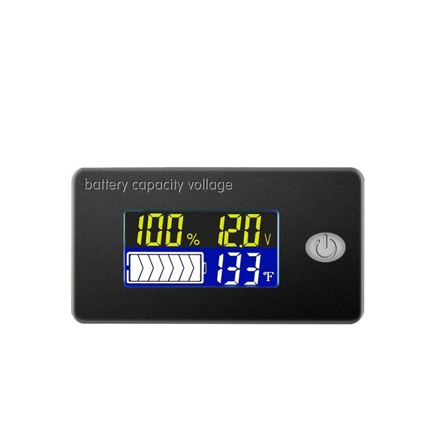 Battery Monitor Testers Meter Voltage Meter with Temperature Display Voltage Display Battery Gauge Meter (12V)