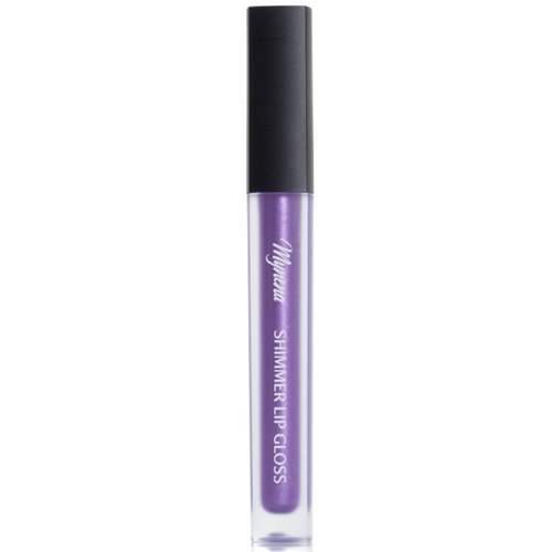 Mynena Clear with Silver and Light Purple Shimmer Lip Gloss Lightweight Non-Sticky - Iris