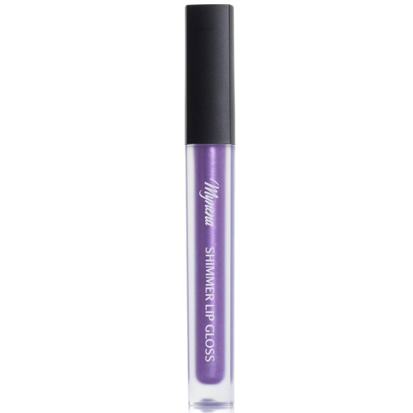 Mynena Clear with Silver and Light Purple Shimmer Lip Gloss Lightweight Non-Sticky - Iris
