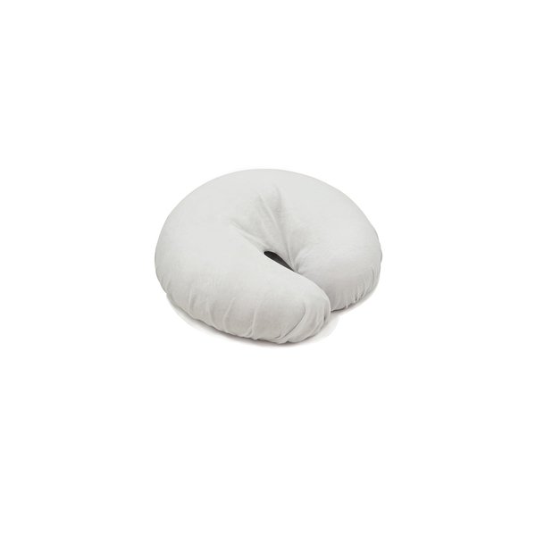 John G. Louis Massage Seamless Face Rest Cradle Cover- Professional Flannel Face Pillow Covers– Machine Washable, 100% Cotton- Crescent Cover, Fits Massage Table & Chair Cushions- (3 Pack, White)