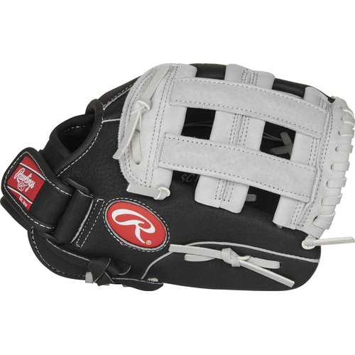 Rawlings | SURE CATCH T-Ball & Youth Baseball Glove | Right Hand Throw | 11" | Black/Grey