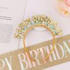 Aprince Birthday Headband Birthday Crown Birthday Sash for Women Birthday Tiara Gold Happy Birthday Headband Party Decorations Birthday Crown for Girls