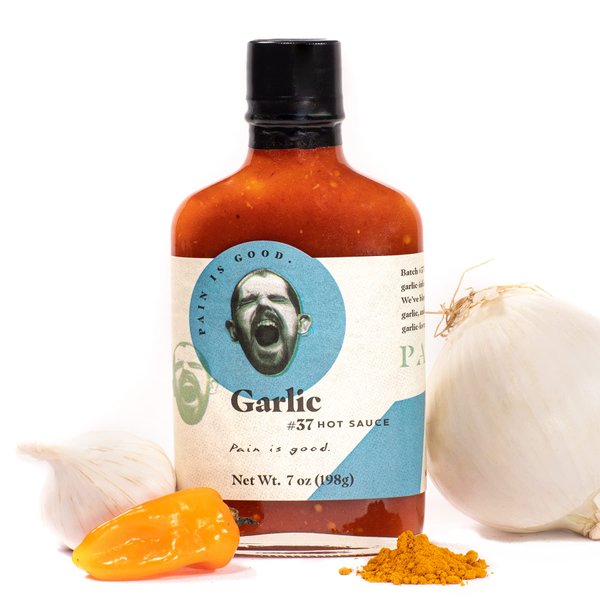 Garlic Style Hot Sauce - 7.5oz Bottle - Made in USA with Cayenne & Habanero Peppers - All Natural Ingredients, Non-GMO, Gluten-Free, Sugar-Free, Vegetarian, Keto