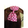 Plaid Hair Bow Collection- Country Hair Bow, Plaid Southern Hair Bows, Plaid Fabric Bows for Girls, Teens, Women (Pink, Headband)