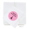 Andaz Press Paris Bonjour Bebe Girl Baby Shower Collection, Round Circle Label Stickers, Merci Beaucoup!, 40-Pack, Paris France, Travel, Pink Themed Party Decorations