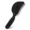 NuWay 4HAIR® DoubleC® U.S. Patented Double Curved Detangling Brush is Hair Dryer Safe (Iron Black)