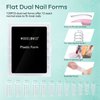 Modelones Slip Solution for Poly Nail Gel, Anti-Stick Gel Nail Extension Complete Kit with Nail Forms Nail Tips Clips Nail Art Tool DIY at Home