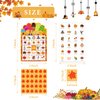 JUESMOS Thanksgiving Bingo Game for Kids Adults Fall Thanksgiving Games Bingo Cards 24 Players Turkey Bingo Game Cards Thanksgiving Game Supplies for School Classroom Family Activities Party Favors