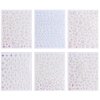 Dornail 6 Sheets Aurora Silver Star Moon Planet Nail Stickers 3D Holographic Laser Stars Nail Decals Self Adhesive Nail Art Stickers DIY Nail Design Nail Art Decoration