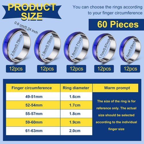 30 Pcs Mood Rings Bulk for Kids Vintage Mixed Color Changing Rings Size 6-10 Emotion Rings Sensitive Mood Rings Jewelry for Girls Boys Women Men Christmas Gifts Birthday Party Favors Costume Props
