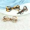 Cobahom 3Pcs Hair Clips Duckbill Clip 2.5 inch Bow Hairpin 3 Colors Set Fashion Hollow Bow Hair Clips for Women Girls (Yellow-Brown & Beige & Red-Green)