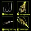 Dyxssm Fishing Feeder Carp Fishing Hooks with Fishing Spring Carp Feeder (Pack of 4) (Green, 10#)