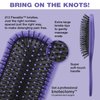 The Knot Dr. hair brush by Conair - Detangling hair brush - Ideal for all hair types - Removes Knots and Tangles in wet or dry hair - Purple