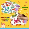 Kalysky 6Set Puffy Sticker Books for Kids 2-4, 3D Reusable Stickers Books for Toddlers 1-3,2-4,Farm+Animal+Dinosaurs+Ocean World+Space+Vehicle