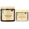 SheaMoisture Curly Hair Products Jamaican Black Castor Oil + Flaxseed Styling Edge Control (3.5 oz) Bundled with Strong Hold Styling Gel (15 oz) for Natural, Chemically Processed or Heat Styled Hair