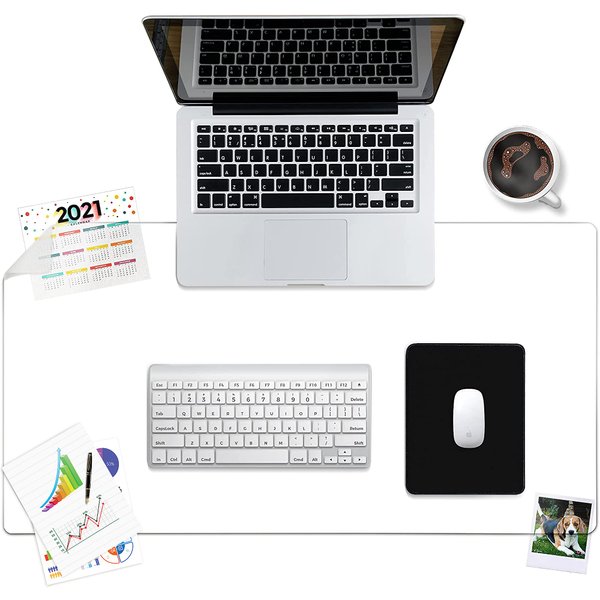 Awnour Clear Desk Mat - Multi-Functional Desk Pad, 36 x 20 inches - Durable Desk Protector with Anti-Slip Base, Transparent View, Spill-Resistant Design