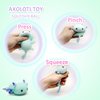 ZTATU Axolotl Squishy Toys Stress Balls for Adults (1PCS) Salamander Squishy Dough Ball, Sensory Toys Fidget Balls, Stress Relief Toy Party Favors Axolotl Gifts, Easter Basket Stuffers. (Blue)