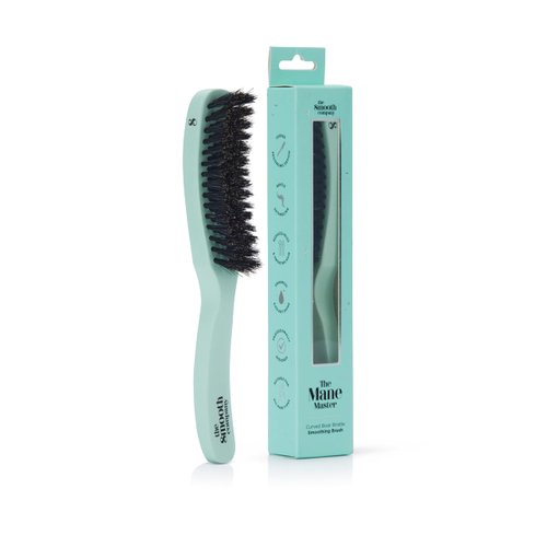 Mane Master™ Curved Boar Bristle Smoothing Hair Brush