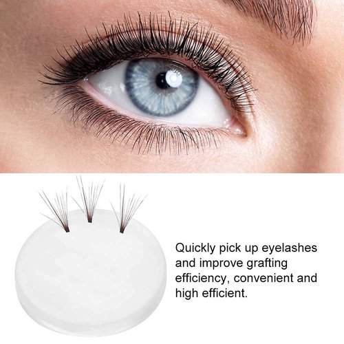 Eyelash Extension Pad, Professional Clear Thick Reusable Round Silicone Eyelash Extension Stand Holder Pallet Eyelash Pad Makeup Tool for Easy Pick Up False Eyelash False Eyelash Holder Pads