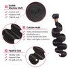 BLACKMOON HAIR Indian Virgin Hair Body Wave Human Hair 3Bundles Weaves 100% Unprocessed Hair Extensions Natural Black Color 20 22 24Inch