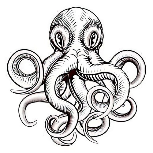 Dopetattoo Tattoo design 6 Sheets Temporary Tattoos Octopus Temporary tattoo Neck Arm Chest