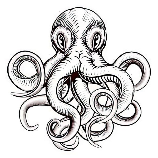 Dopetattoo Tattoo design 6 Sheets Temporary Tattoos Octopus Temporary tattoo Neck Arm Chest