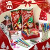 Moinchore 144 Pcs Christmas Stationery Party Favor Christmas School Stationery Set Classroom Christmas Gifts Xmas Stamps Pens Bags Holiday Notepads for Goodie Bag Stuffers Exchange Prizes