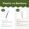 Bamboo Cotton Swabs -550 Count- Cotton Swabs for ears, Front Window for easy access,100% Eco-Friendly Cotton buds & Recyclable Packaging. Ideal for Makeup, Beauty, Arts & Crafts.